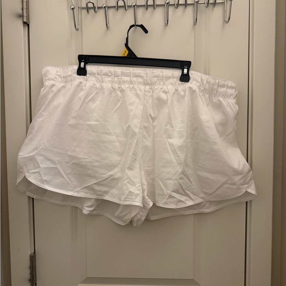 Old Navy White Athletic Shorts with Elastic Waist
